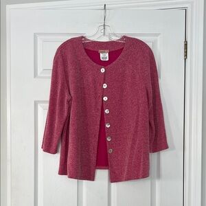 Elegant Pink Cardigan Sweater